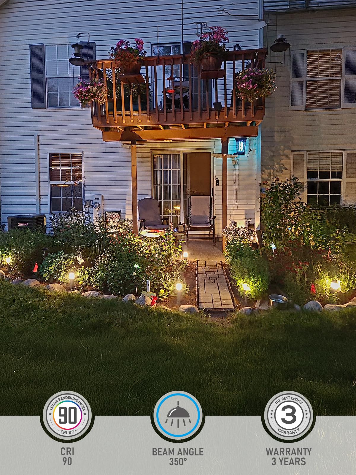 Leonlite Led Landscape Pathway Lights, 3W 12V Ac/Dc, Cri90+, Ip65 Waterproof, Bronze Aluminum, Warm White 3000K, Pack Of 4