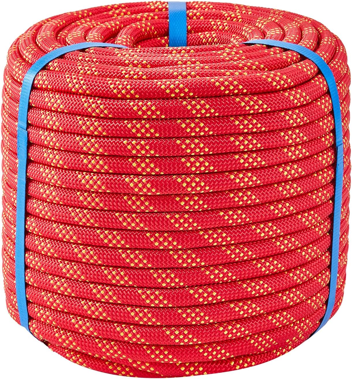 1/2 Inch 200ft Double Braided Polyester Arborist Rope, Heavy Duty Nylon Rope for Anchor, Tree Work, Cargo, Pulling, Sailing(Red)
