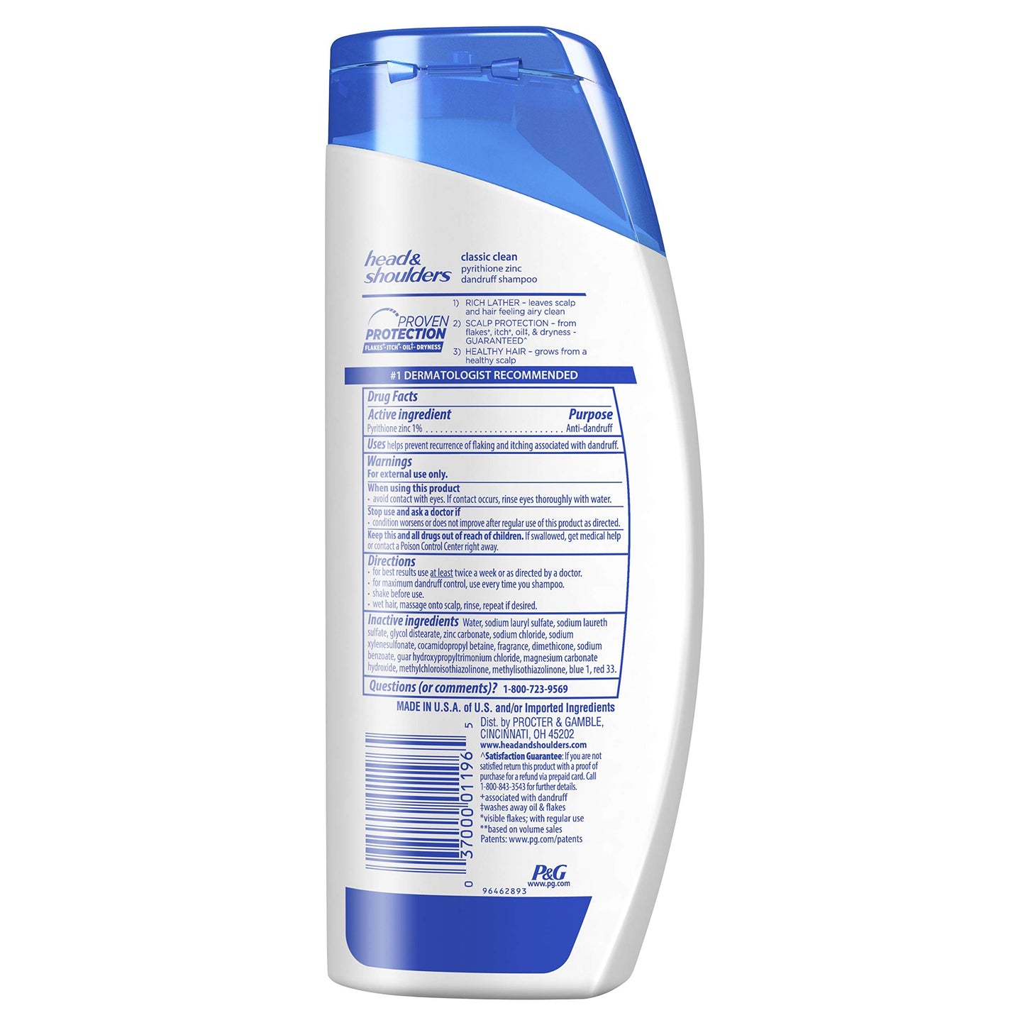 Head and Shoulders Classic Clean Anti-Dandruff Shampoo 23.7 Fl Oz (Pack of 2)