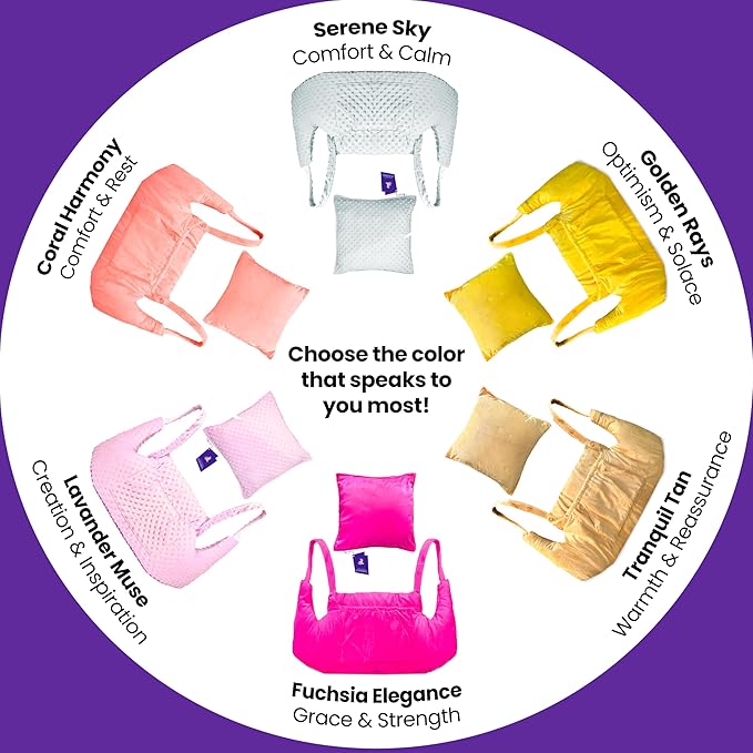 Mastectomy Pillow Post Op Pillow for Breast Surgery Recovery | Choose The Color for You | Hand Ice-Pack Pockets | Converts to Cloud Soft Cushion (Tranquil Tan)