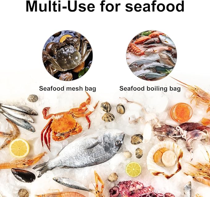 100Pcs Produce Mesh Bags,20 Inch Seafood Boil Bags Packing Supplies Net,Reusable Mesh Nylon Netting Bulk Storage Bag for vegetables Storage Fruits Seafood and Other Agricultural Products(Red)