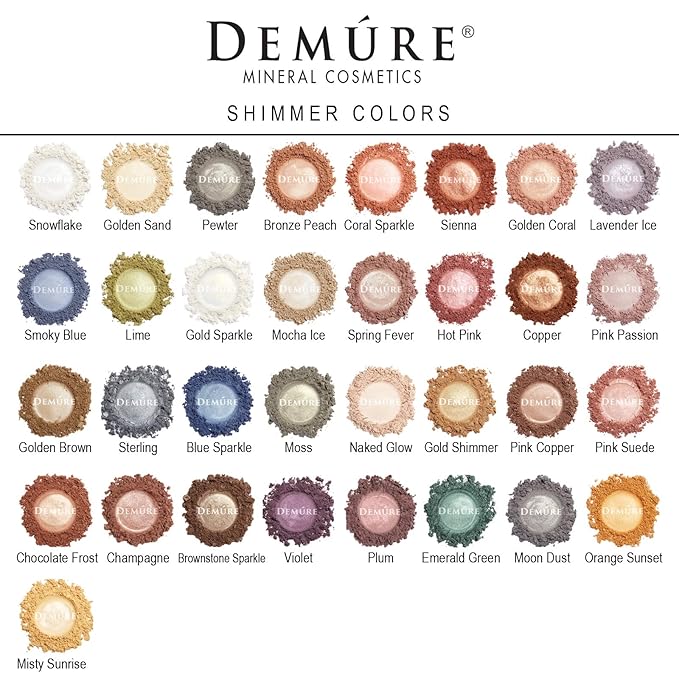 Demure Mineral Make Up (Hot Pink) Eye Shadow, Shimmer Eyeshadow, Loose Powder, Glitter Eyeshadow, Eye Makeup, Professional Makeup