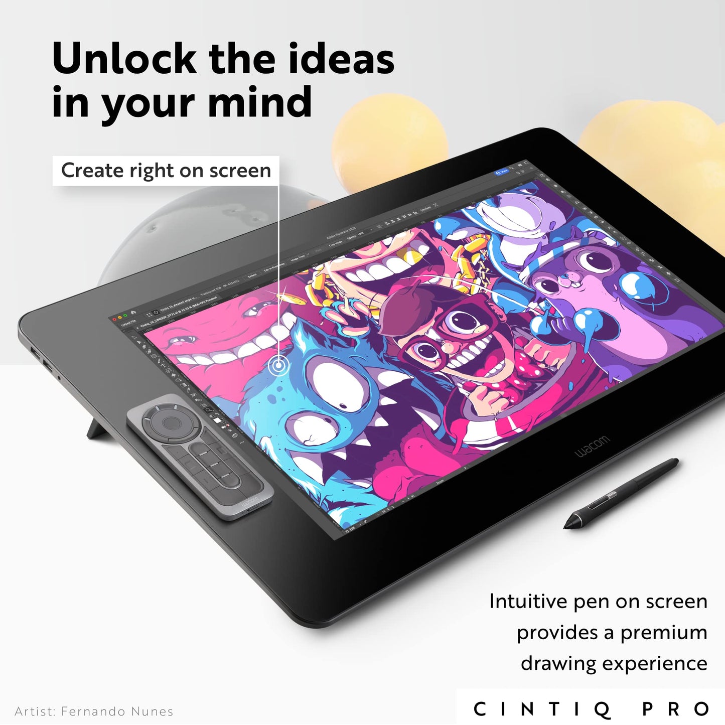 Wacom Cintiq Pro 24 Creative Pen And Touch Display - 4K Graphic Drawing Monitor With 8192 Pen Pressure And 99% Adobe Rgb (Dth242