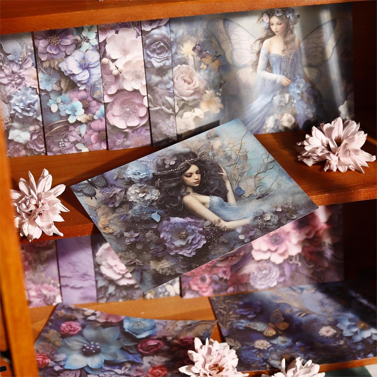 Colorful Flower Scrapbook Paper Set, 180 PCS Vintage Ephemera Pack for Junk Journaling, Scrapbooking, Crafting, DIY Projects, Diaries, and Art Supplies