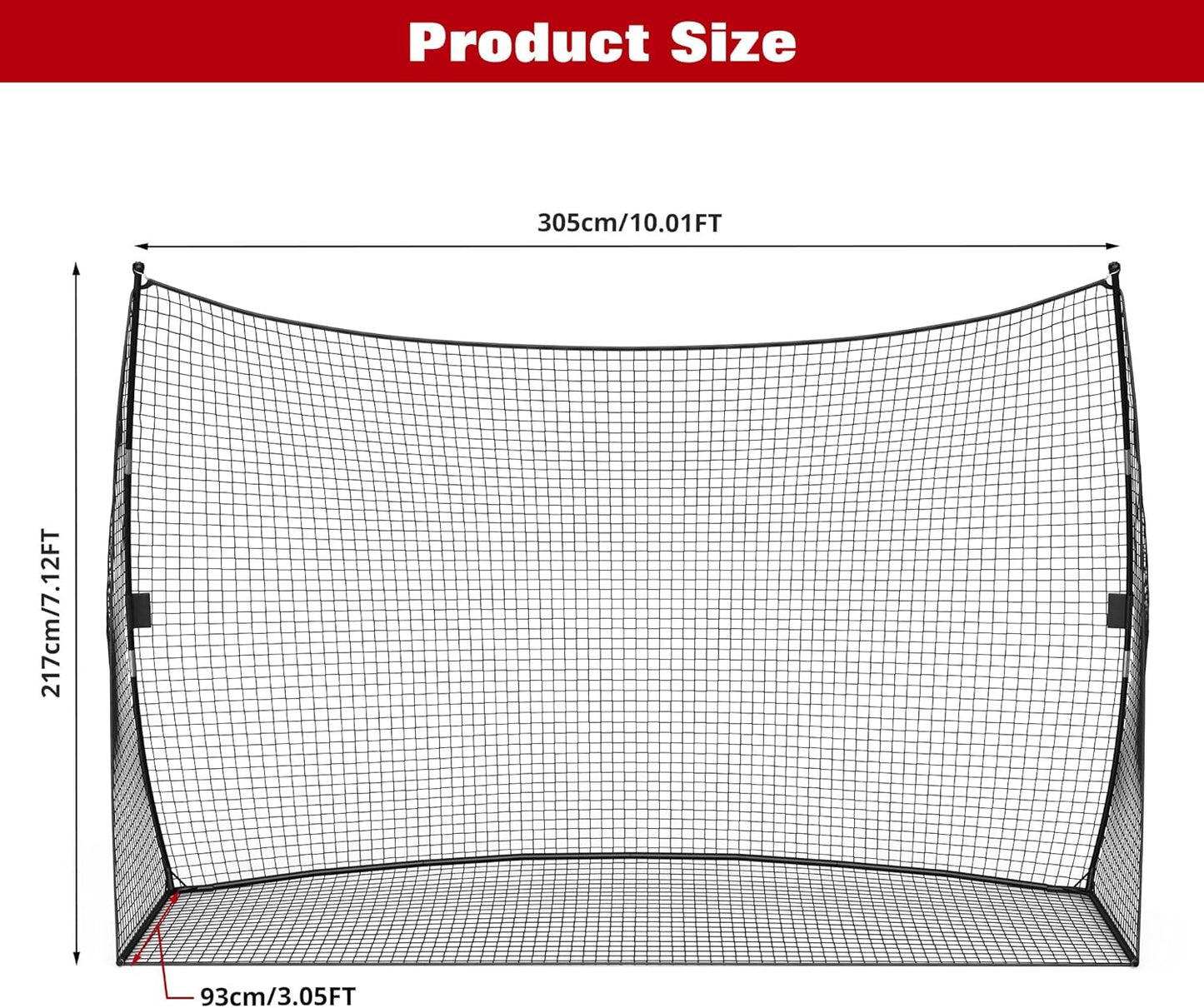 10x7x3 ft Golf Practice Net with Carry Bag, Durable Training Net for Backyard, Indoor, and Outdoor Use