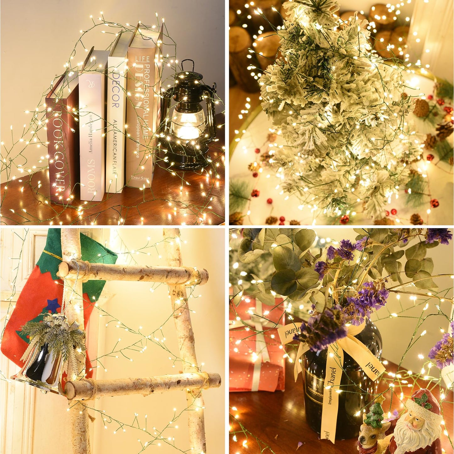 Fairy Lights Plug In  Dailyart 2000 Led Twinkle String Light With Remote 130Ft Waterproof 8 Modes Warm Cluster Lights With Timer For Bedroom Wreath Window Wedding Christmas Tree Decoration  Green Wire