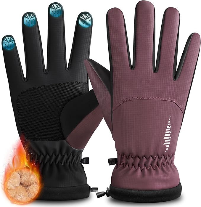 rivmount Winter Waterproof Ski Snow Warm Gloves for Women Men, Windproof Cold Weather Thermal with Touchscreen Fingers, fo...