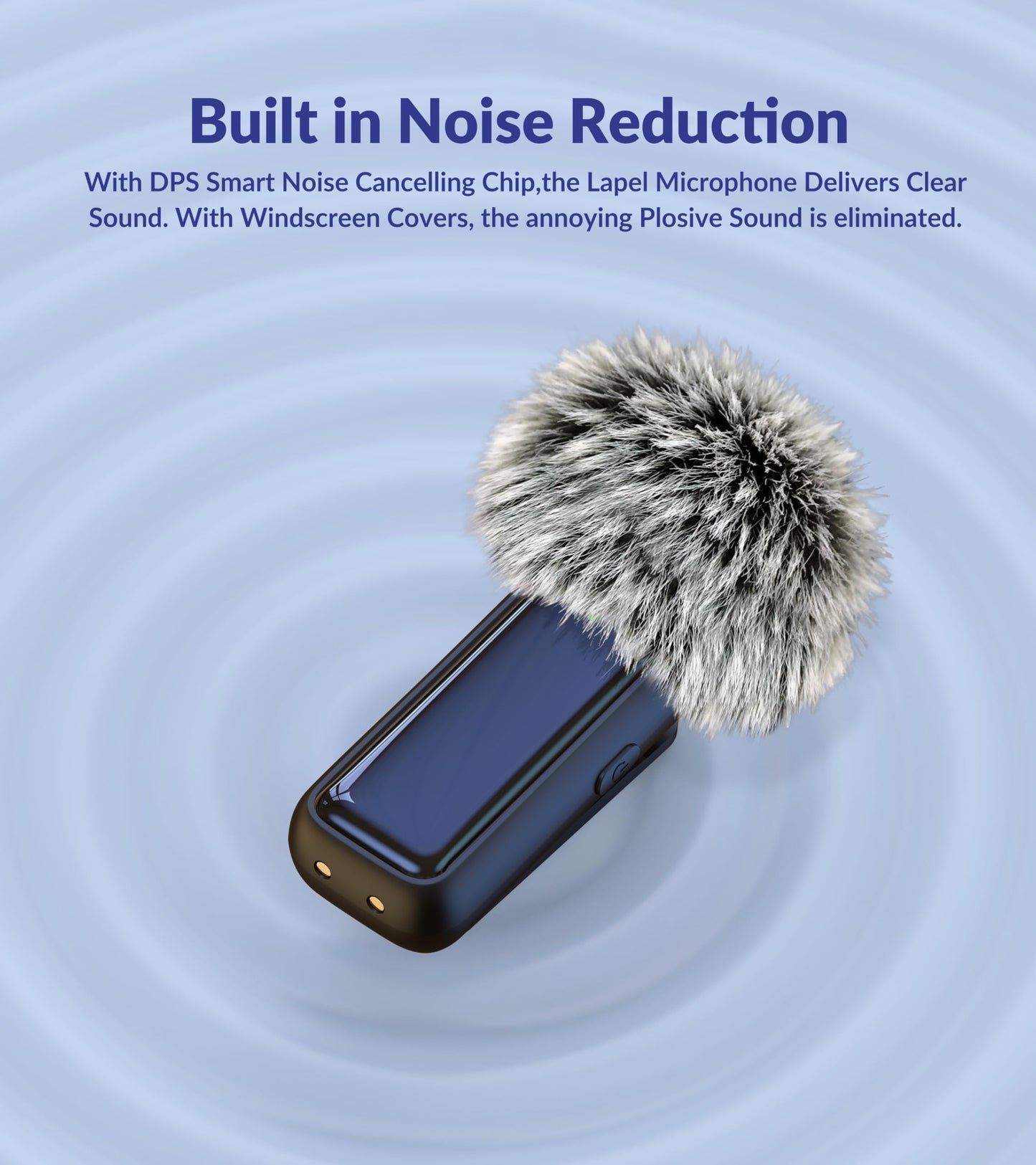 Nptcl 2 In 1 Wireless Lavalier Microphone For Iphone Android - Mini Phone Microphone With 24 H Charging Case For Video Recording