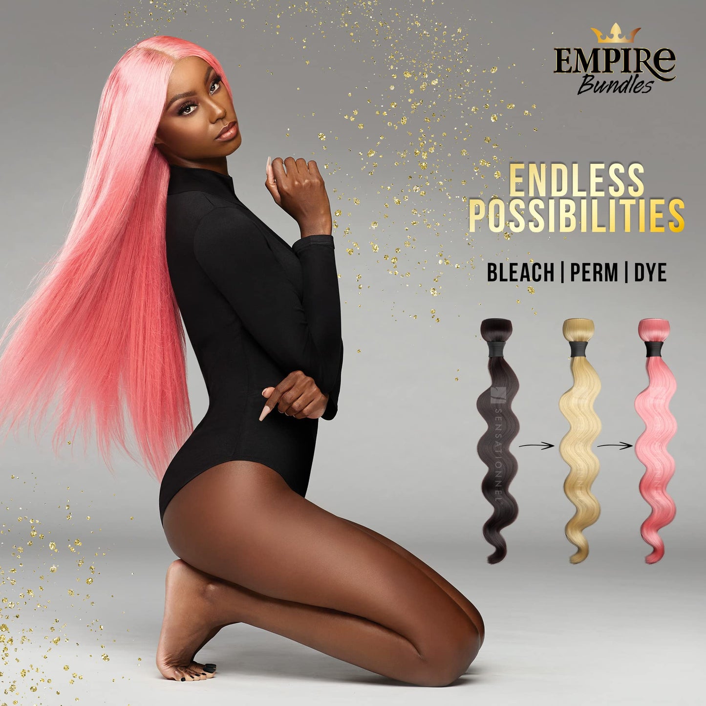 Sensationnel Empire bundles- straight 10a tangle shed free human hair for weaving and sew in styles - 1 pack (14 inch, NATURAL/B