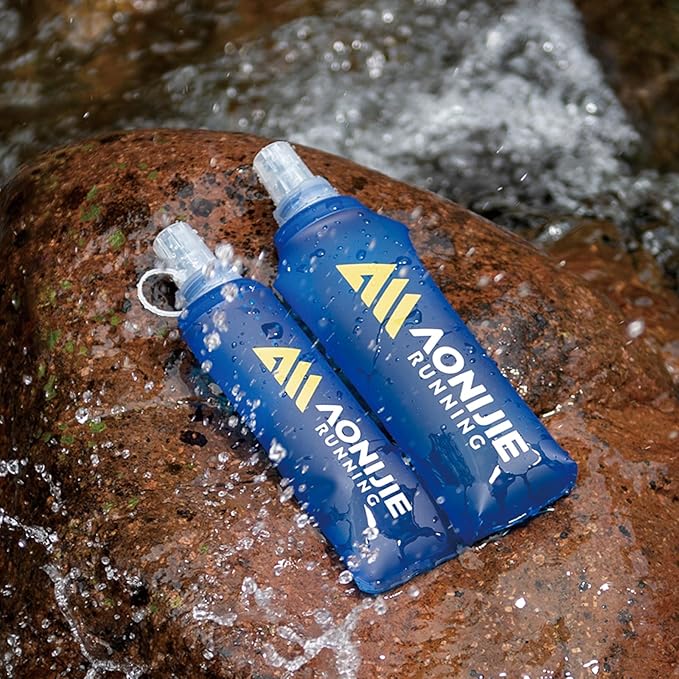 TRIWONDER Soft Flask Collapsible Water Bottles Hydration Bladder BPA-Free Foldable Water Flask for Hydration Pack - Ideal for Hiking Running Cycling Climbing Travel