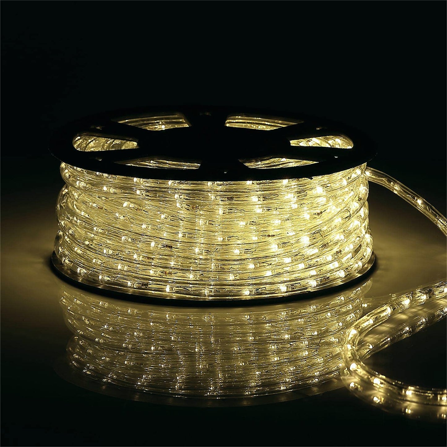 Buyagn 100Ft Warm White Cuttable Rope Lights - Waterproof Decorative String Lights for Indoor/Outdoor Use