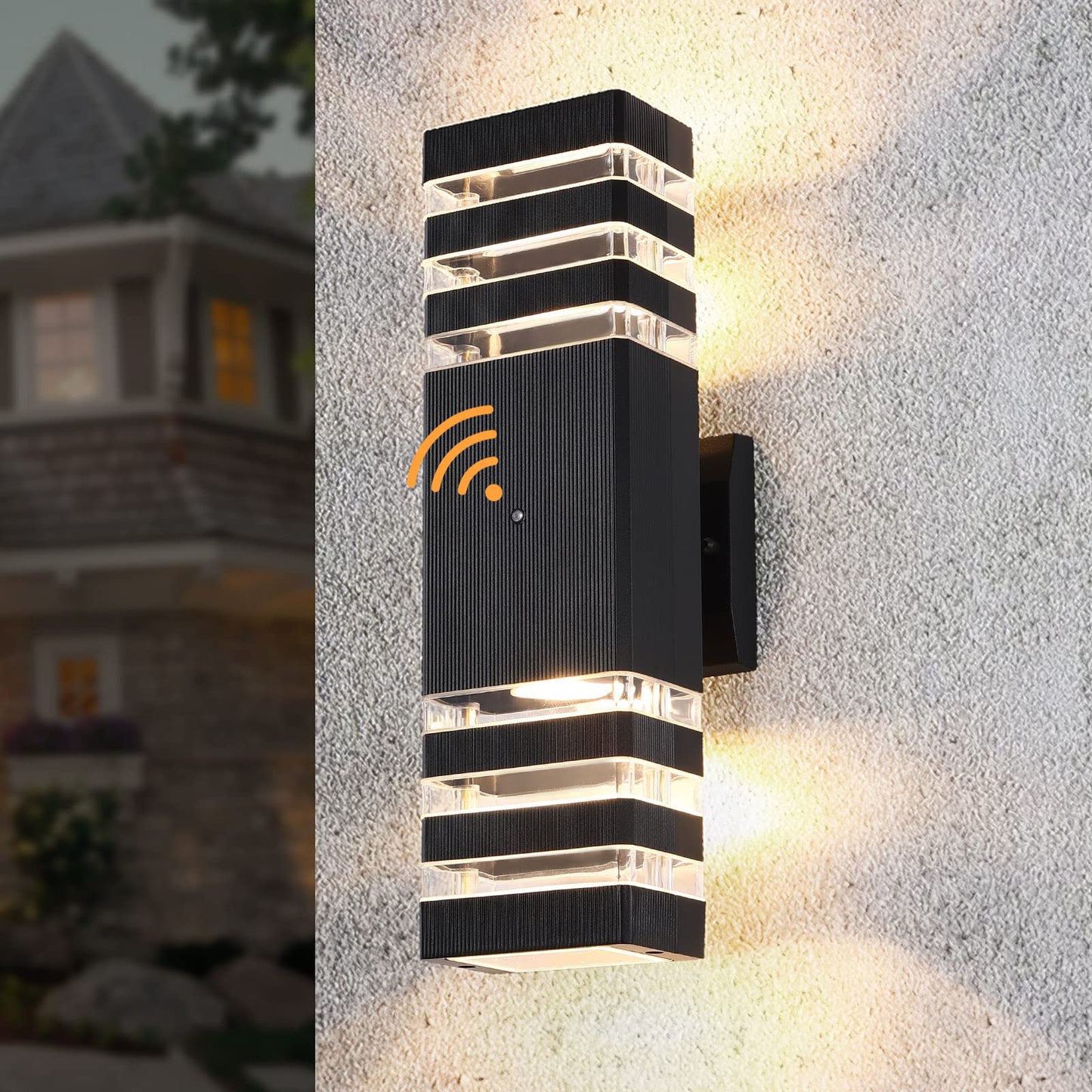 Teblampue Dusk To Dawn Led Outdoor Light Fixture, Anti-Rust Black, 3 Layer-1 Pack, Model Tebowls3 For Porch & Garage