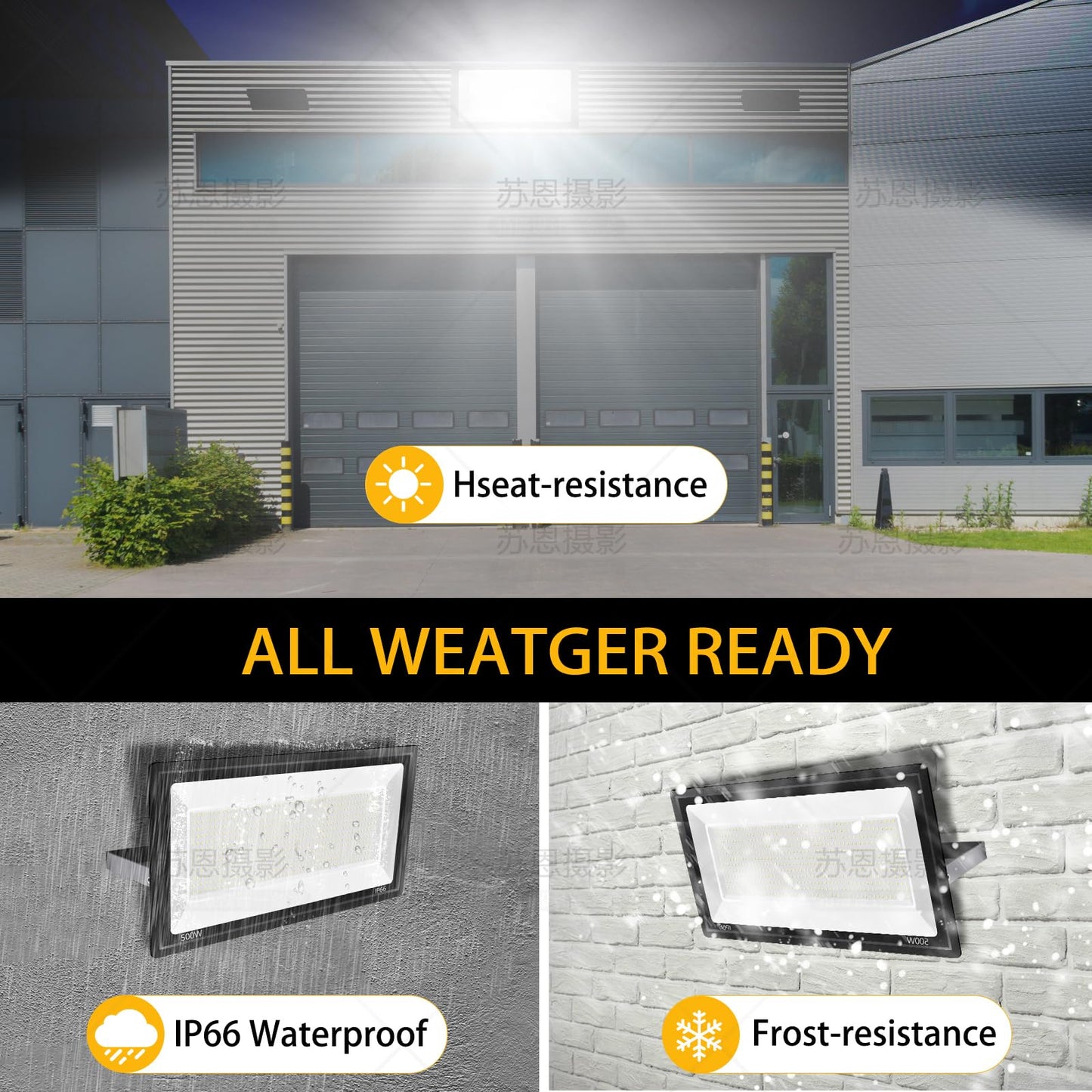 600W 2Pack Led Stadium Flood Lights  (3050W Equivalent)67500Lm Super Bright Led Arena Outdoor Lights 100-277V Ip66 Waterproof 5000K Daylight White Commercial Lighting For Sports Fields And Counts