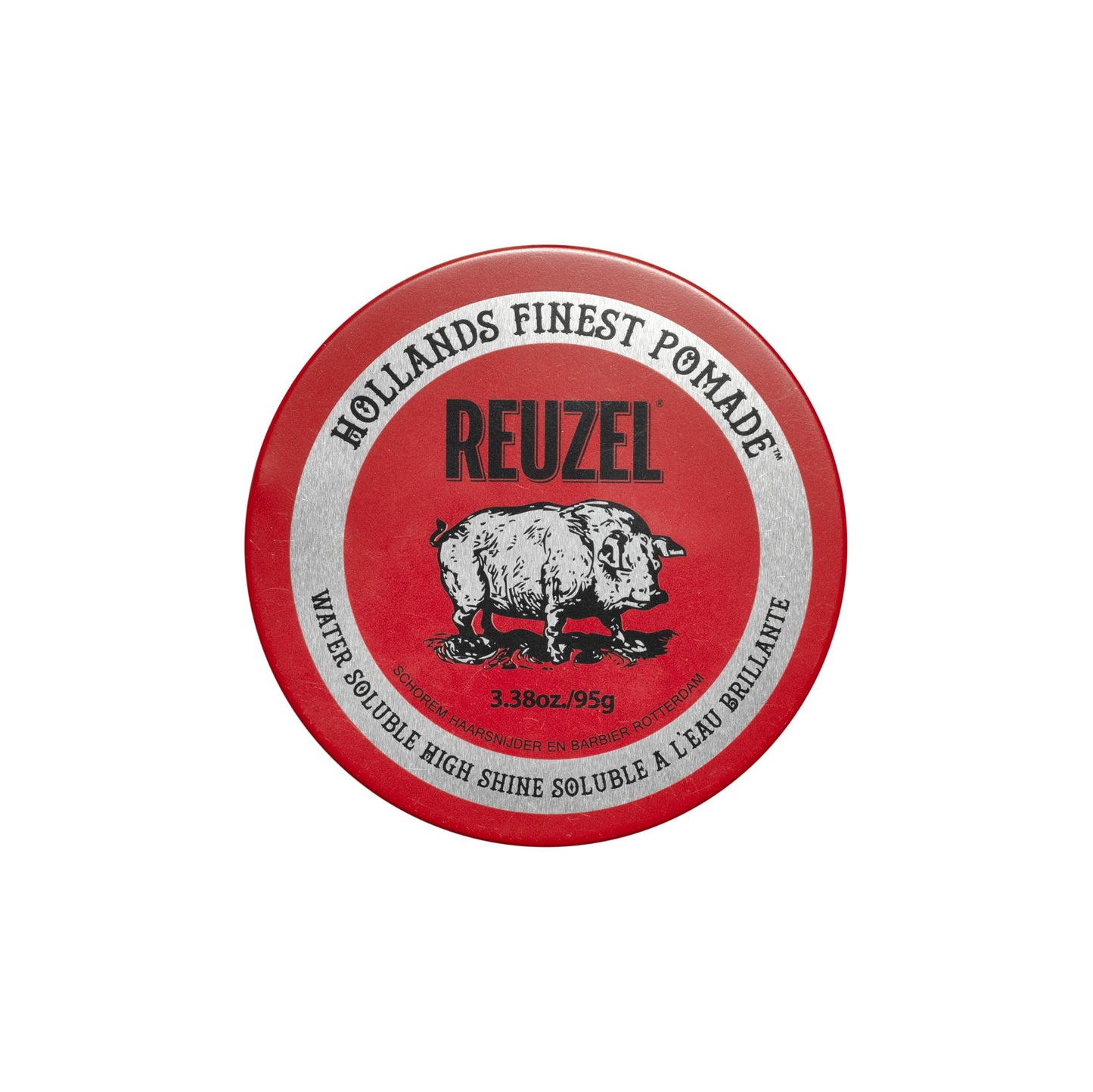 REUZEL Red Pomade, Medium All Day Hold, Water Soluble Styling, High Shine and Flake Free, Easy To Wash Out, For All Hair Types,