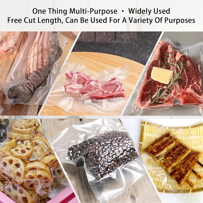 Vacuum Sealer Bags,2.7"*4" 100 Pcs Heavy Duty Pre-Cut Design Commercial Grade Food Sealable Bag for Heat Seal Food Storage,Boilsafe to 280°F Freezable,Good for Storage,Meal Prep and Sous Vide