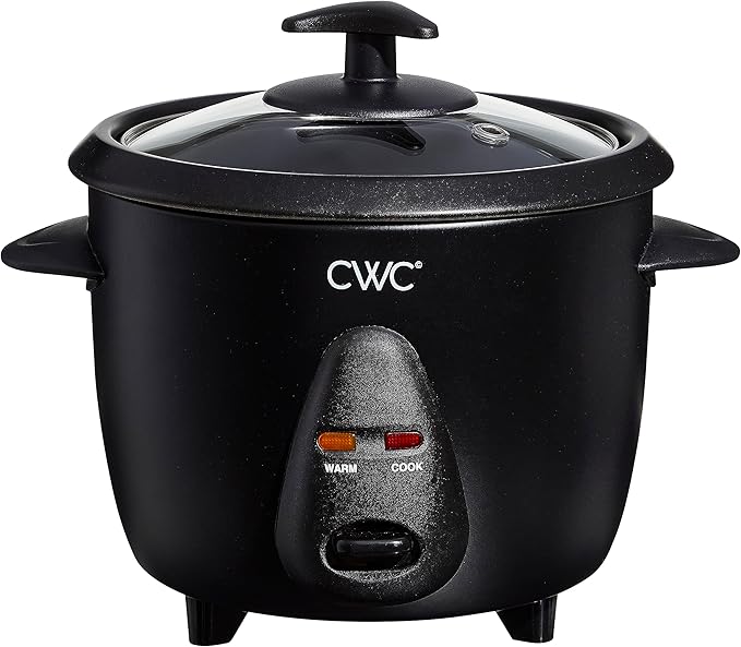 COOK WITH COLOR 6 Cup Rice Cooker 300W - Effortless Cooking and Perfectly, Cooks 3 Cups of Raw Rice for 6 Cups of Cooked Rice, Black