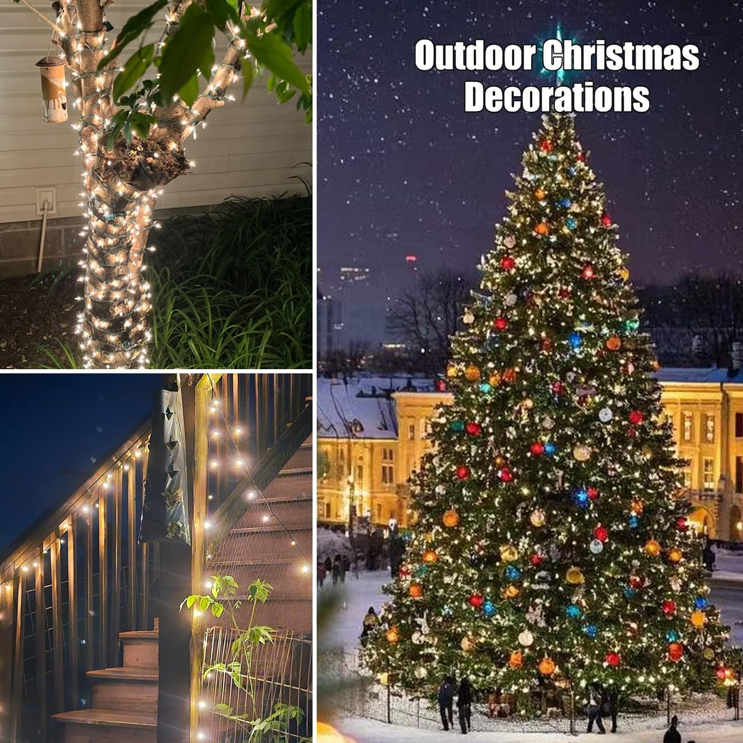 Hishiny Christmas Lights 100 Count Clear Christmas Tree Lights String With Green Wire For Outdoor Indoor Christmas Decorations Wedding Decorations Valentines Day Decor Ul Certified (21Feet)