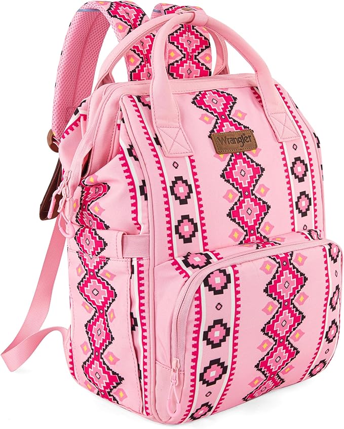 Montana West Wrangler Callie Diaper Bag Backpack with Stroller Straps Multifunction Baby Travel Bag WG2204-9110PK