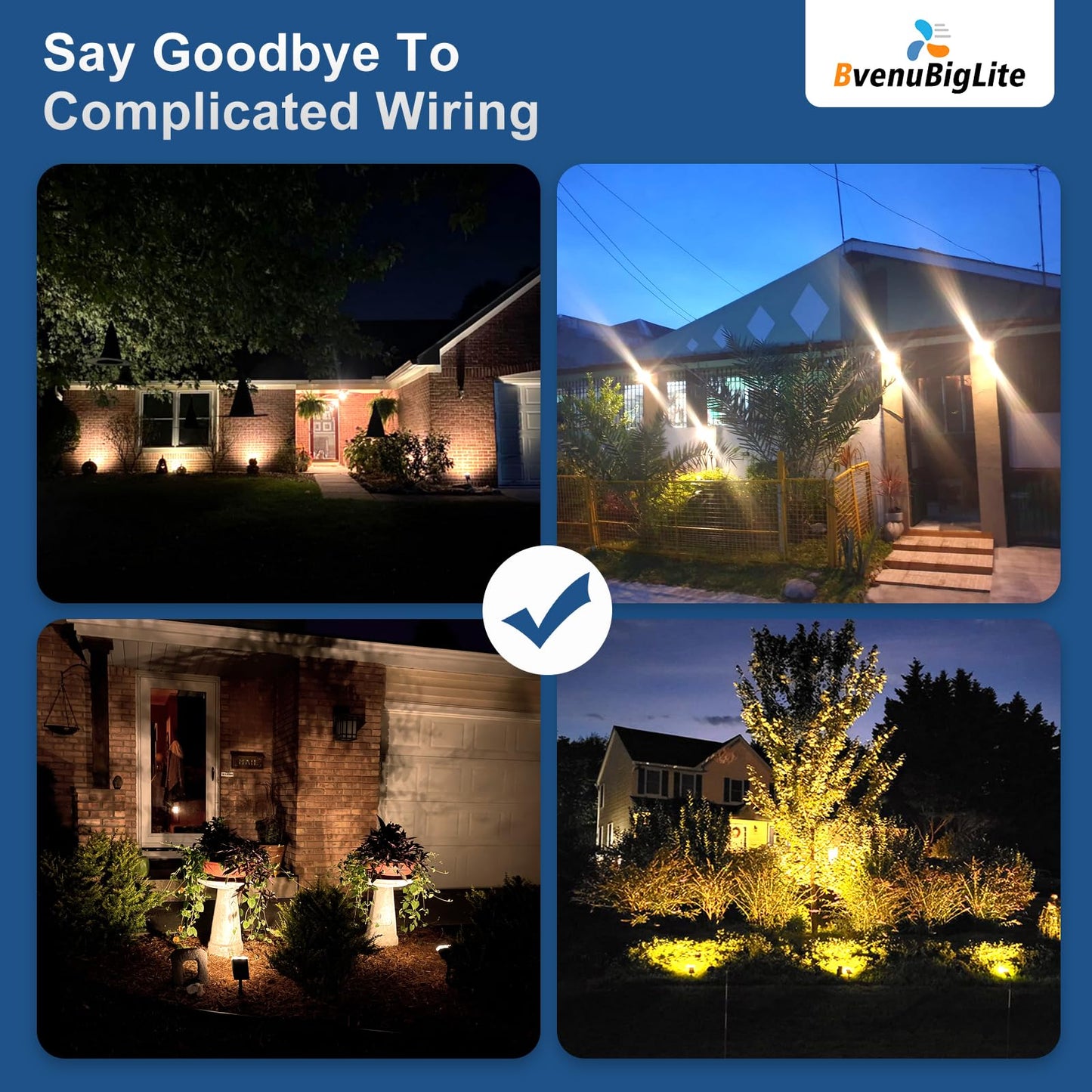 Bvenubiglite Waterproof Solar Lights Outdoor: Ip65 Led Spot Light Decorations For Garden - 3 Lighting Modes Solar Powered For Yard - Halloween Christmas Lights Landscape Pathway Drive Patios 2Pc Warm