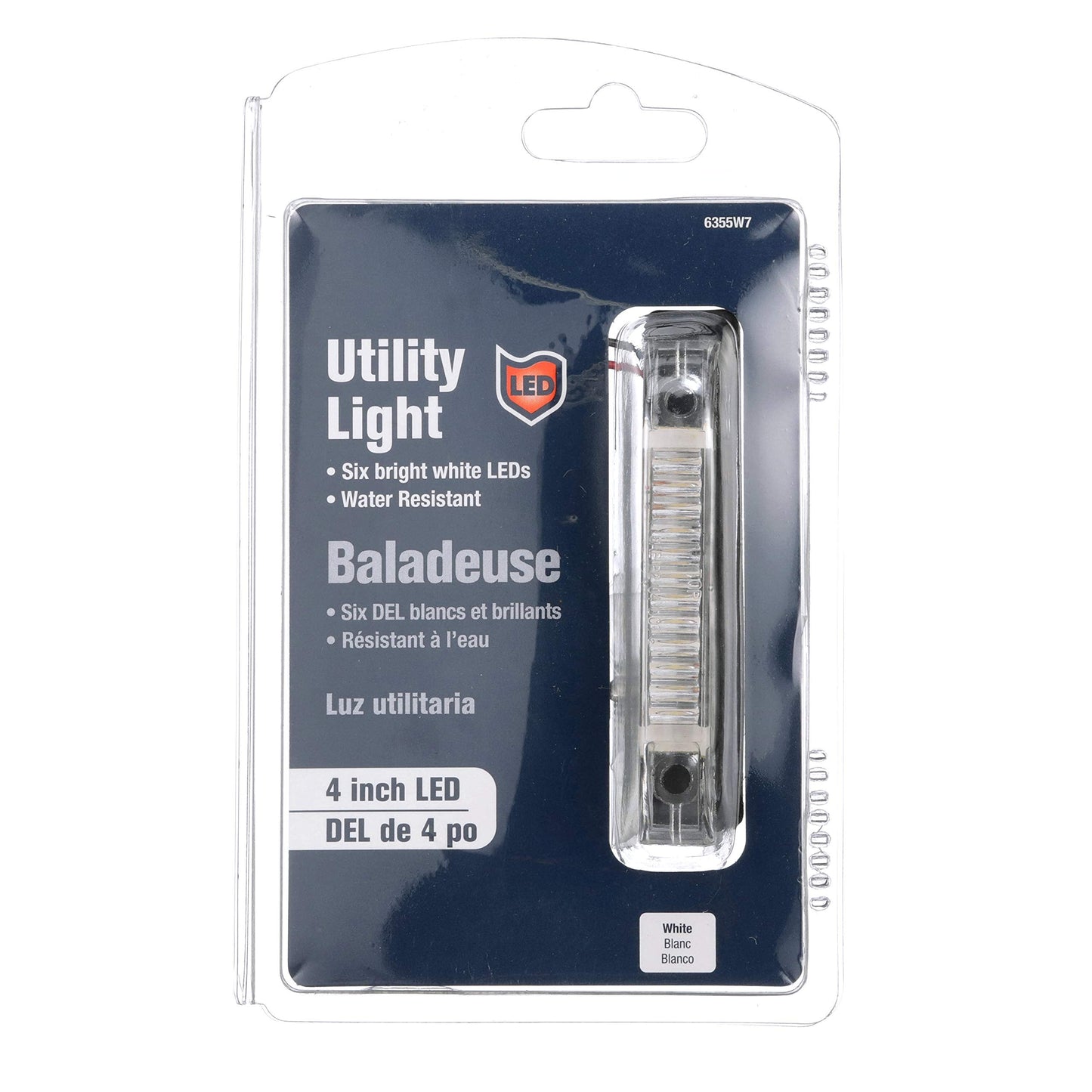Attwood 6355W7 Led Utility Light  4-Inches Long  6 White Led Elements  For 12-Volt Dc  Less Than 1 Amp Draw