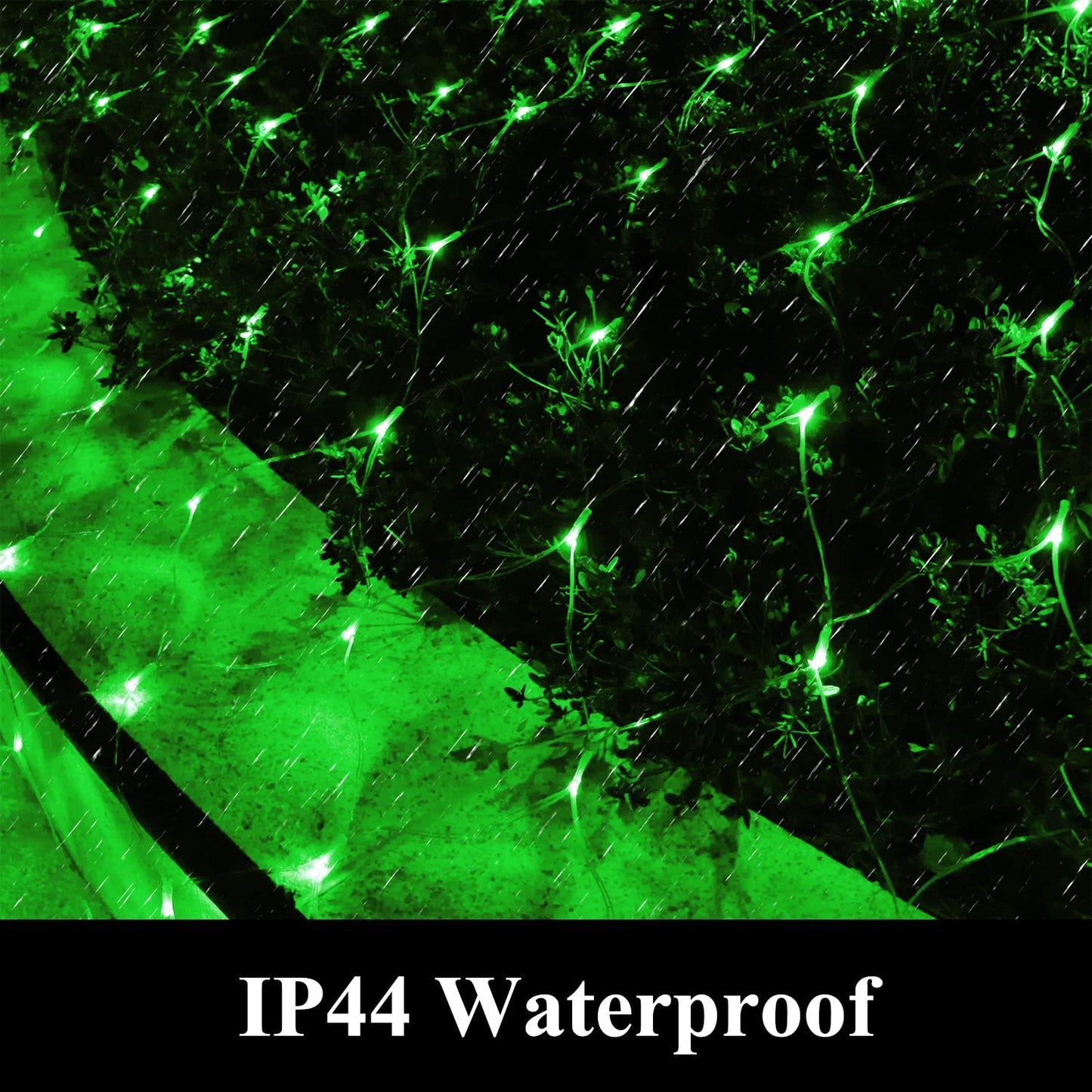 Vicila Net Light Outdoor Mesh Christmas Decorations  100Led String Light Plug In Connectable Tree Warp Hanging 5Ft X 5Ft For Halloween  Shrubs  Lawn  Backyard  Walkway  Bushes  Garden Decor-Green