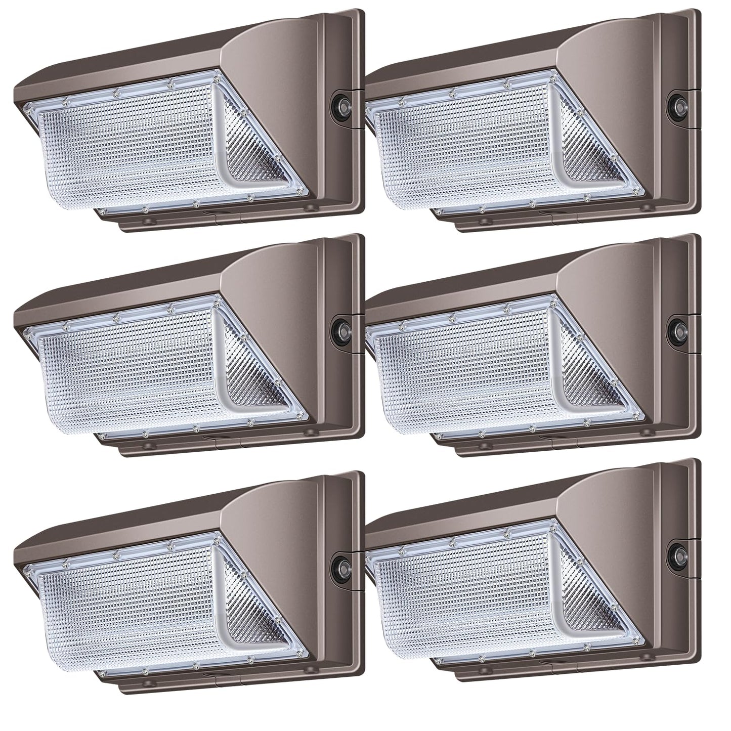 Ledmo Led Wall Pack Light  15840Lm Daylight Outdoor Security Lighting  Commercial And Industrial Outdoor Wall Pack Lights  5000K Ip65 Waterproof For Garage Yard 120W 6 Pack No Photocell