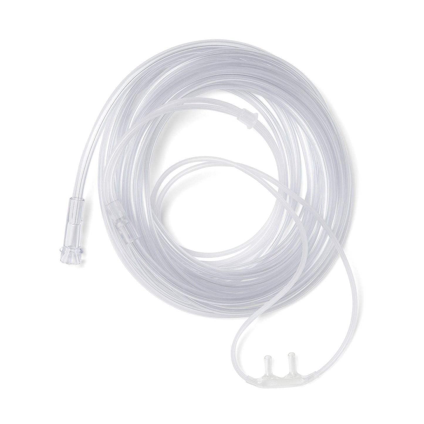 Medline Soft-Touch Nasal Oxygen Cannula, Standard Connector, 14 ft Tubing Length, Adult Size, Pack of 50