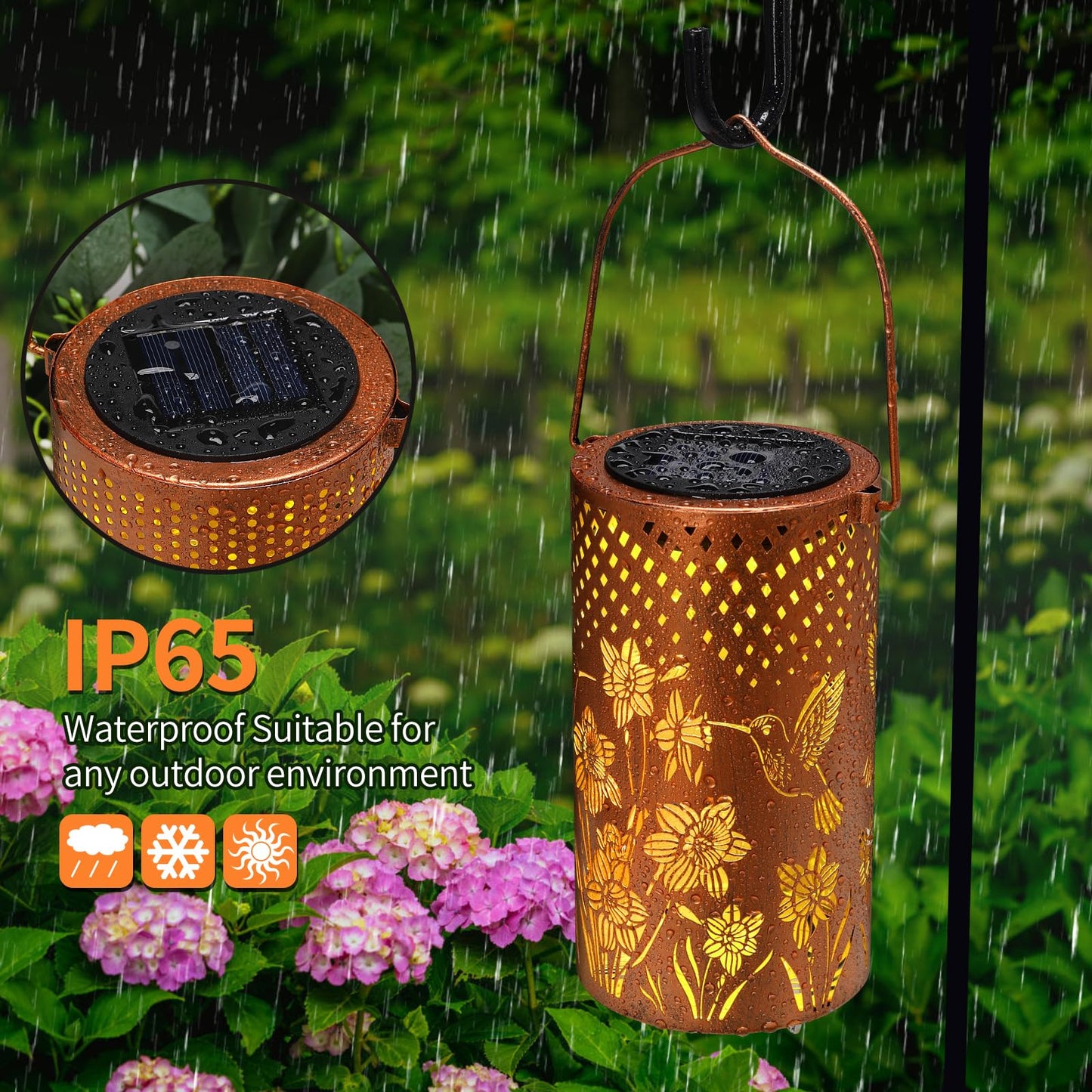2Pack Hummingbird Solar Light  Birthday Gift For Women  Men  MotherS Day  Thanksgiving  Christmas  New Year Gift. Outdoor Waterproof Lights Hanging Patio Garden Decoration  Outdoor Backyard