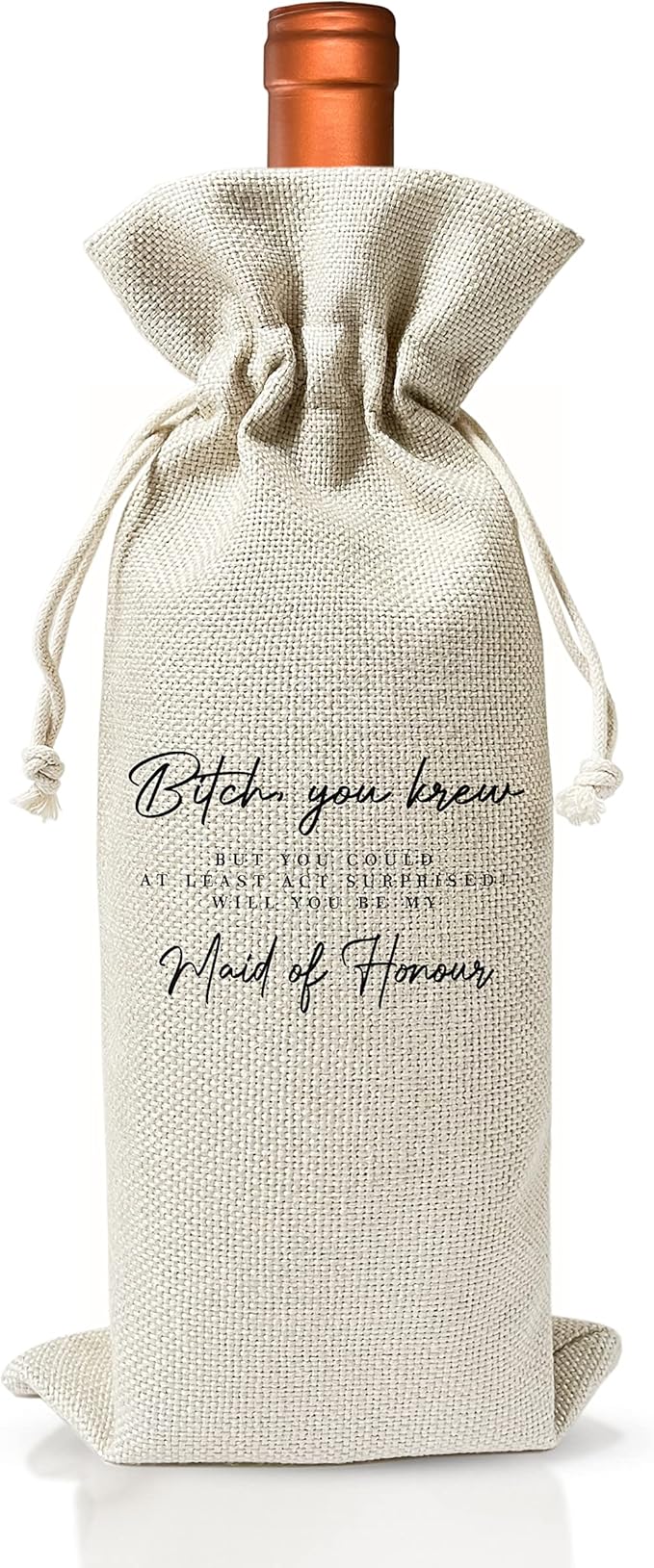 Wedding Gifts Wine Bag (1pc) - Pairs well with getting married, Engagement Gift for Couples, Gift for her, Engagement Wine Bag - Mr and Mrs Wedding Gift - Bride and Groom - Bridesmaid Gift- HiMo273