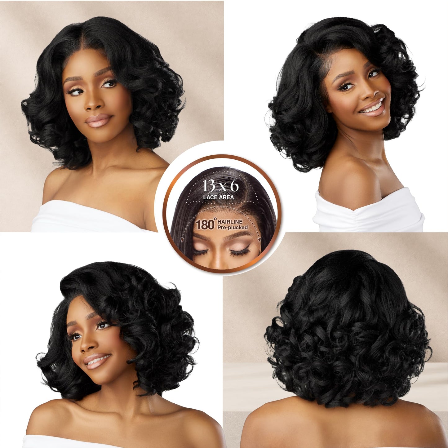 Sensationnel Bare Lace 13X6 Wigs - Unit 19 Lacefrontal Glueless Synthetic 180 Degree Preplucked Hairline (2 DARKBROWN)