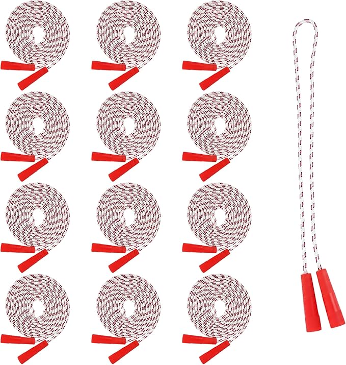 ArtCreativity 84 Inch Nylon Ropes for Kids - Pack of 12 - Durable Jump Ropes with Plastic Handles - Healthy Indoor and Out...