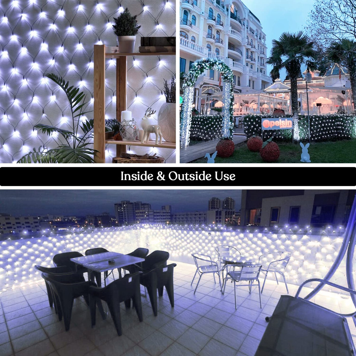 Jmexsuss Solar Net Lights, 320 Led Cool White, 9.8Ft X 6.6Ft, Waterproof With Remote, 8 Modes For Outdoor Christmas Decor