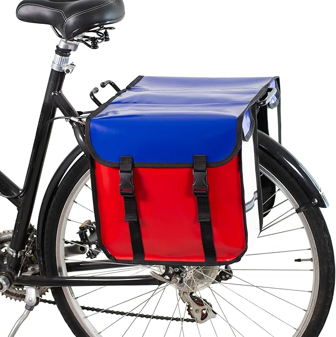 BikyBag Classic CW - Waterproof Bike Double Bag, Bicycle Panniers for Rear Rack