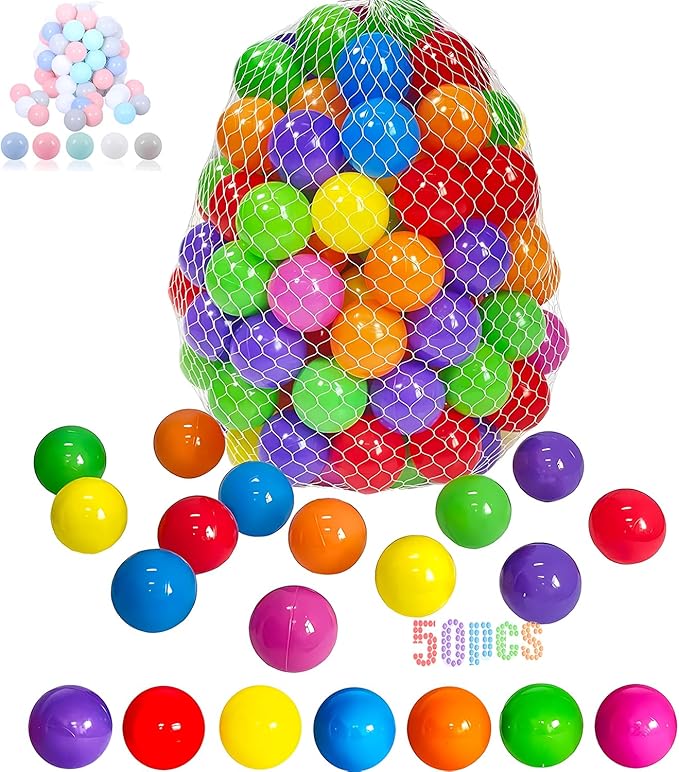 LANGXUN 50 100 200 Soft Plastic Ball Pit Balls for Kids, Gift for Baby Toddler Birthday Christmas, Ball Pit Play Tent, Bab...