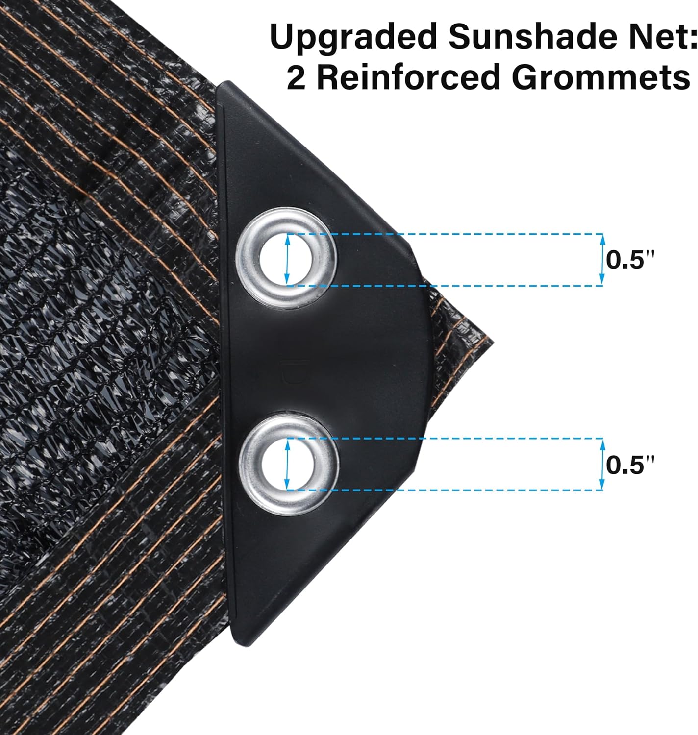 winemana Black Shade Cloth 90%, 8x10 FT Mesh Tarp - Garden Shade for Greenhouse, Patio, Vegetables, Plants Cover and Chicken Coops, Sun Shade Net for Outdoor Protection with Reinforced Grommets