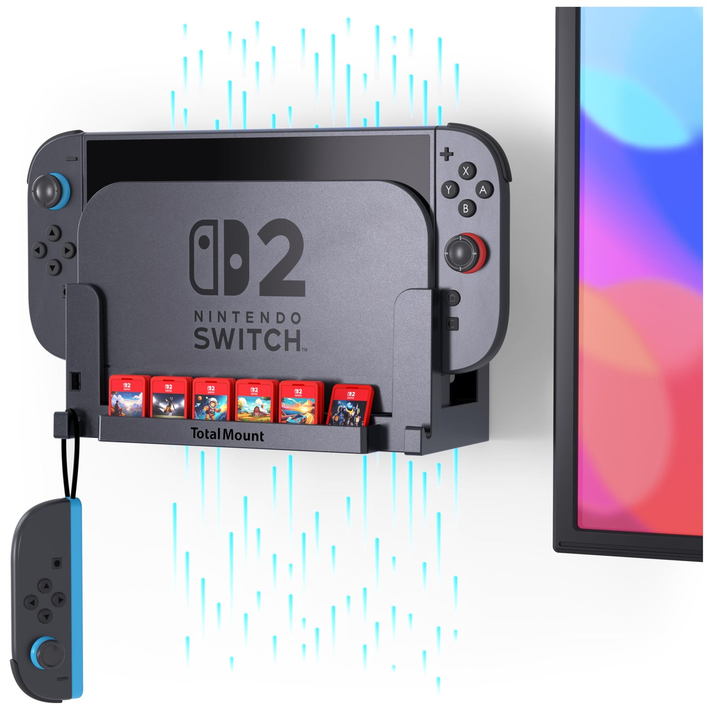 TotalMount Wall Mount for Nintendo Switch 2 (Mounts Switch 2 by TV) – Switch 2 Black