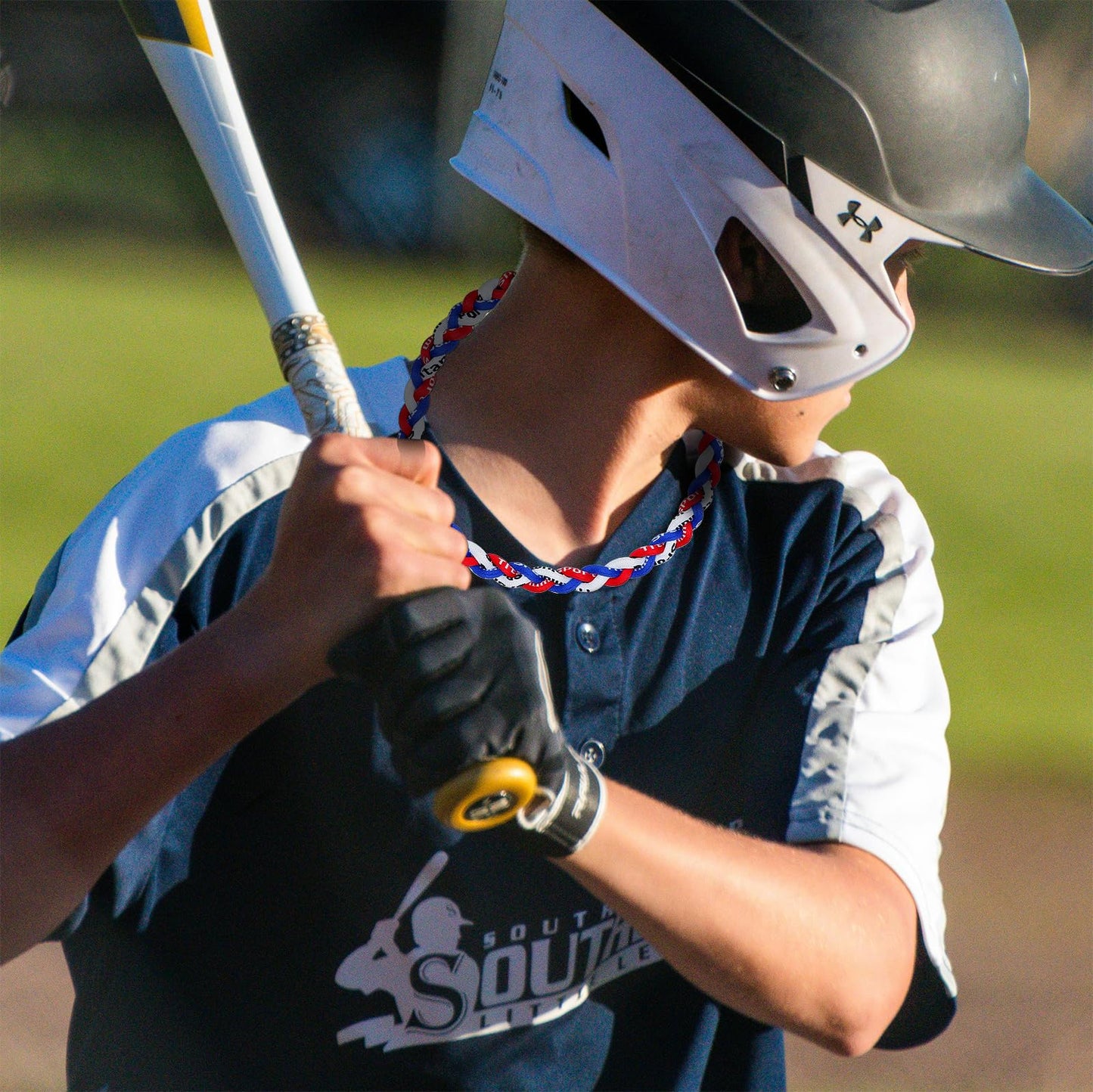 SUPBOMM Baseball Rope Necklaces, League Team Colors Braided Necklace, Baseball Team Gifts, Cubs
