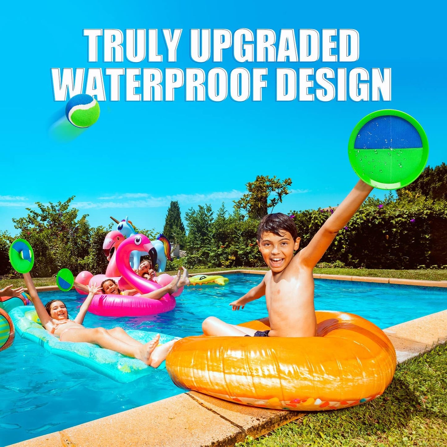 EVERICH Upgraded Toss and Catch Ball Game Set, Outdoor Games for Kids Toys, Stocking Stuffers for Family Games, Beach Pool Yard Outside Toys for Boys Girls 3 4 5 6 7 8-12 Years Old