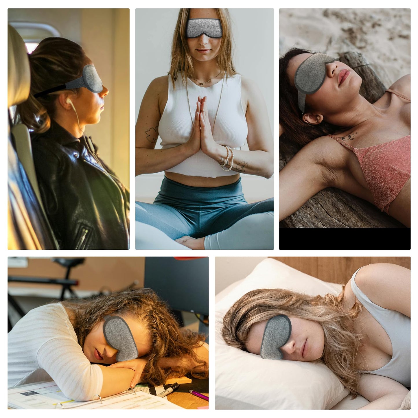 Weighted Eye Mask Cover for Sleeping - Eye Masks for Sleep with Adjustable Strap, Lash Extension Eye Covers for Women Men, 3D Contoured, Plane Travel Essentials, Blindfold for Meditation