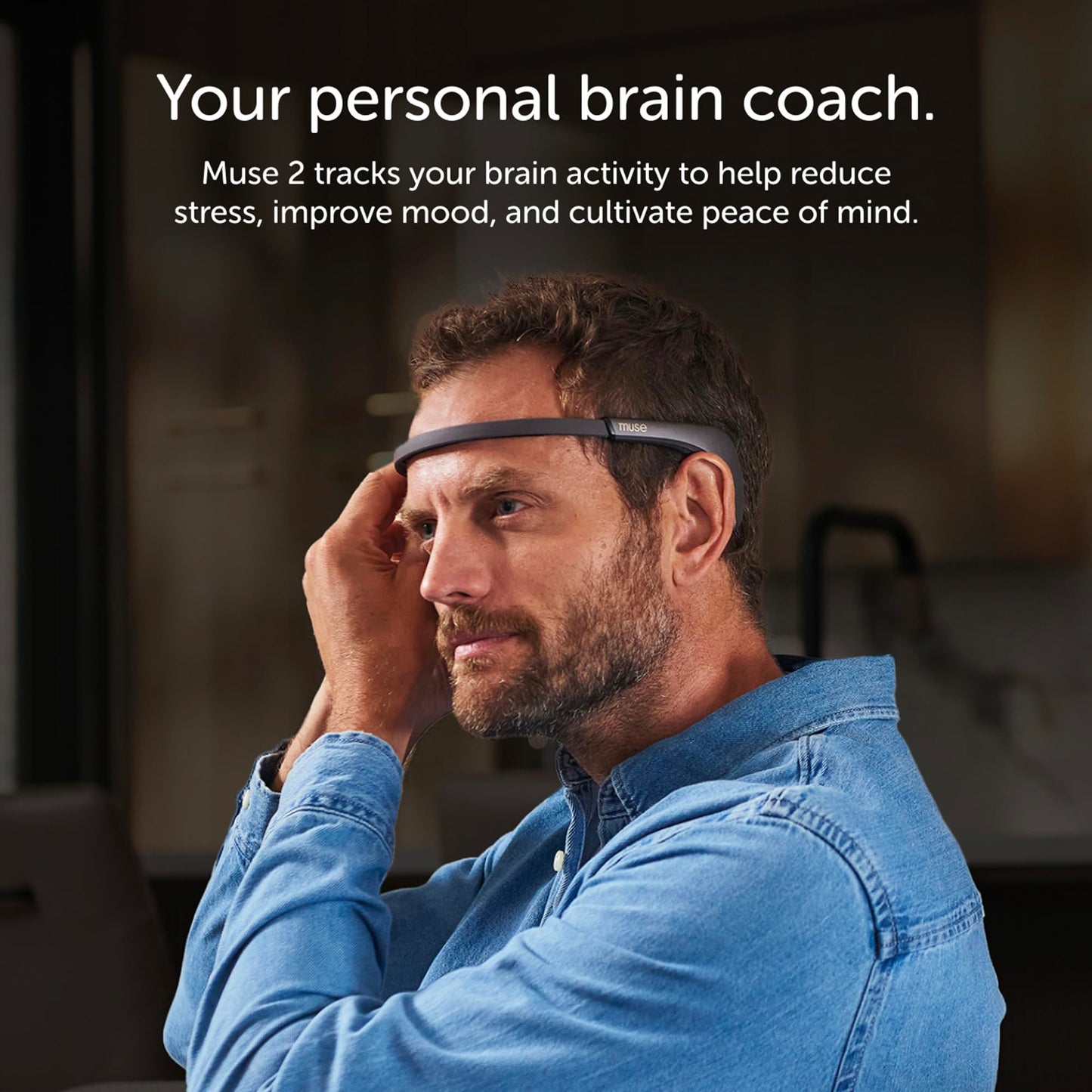 MUSE 2: The Brain Sensing Headband USB-C- EEG MUSE Headband Meditation Tracker - Multi Sensor Biofeedback Devices for Home Use with Responsive Sound Feedback Guidance - Neurofeedback Devices