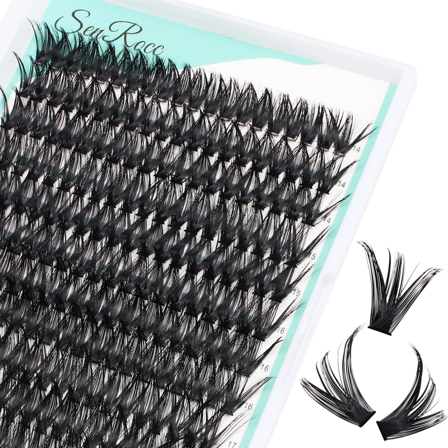 Lash Clusters Extensions 60D Individual Lashes 14-18mm Mixed Long Natural Look DIY Eyelash Extension Supplies D Curl Individual