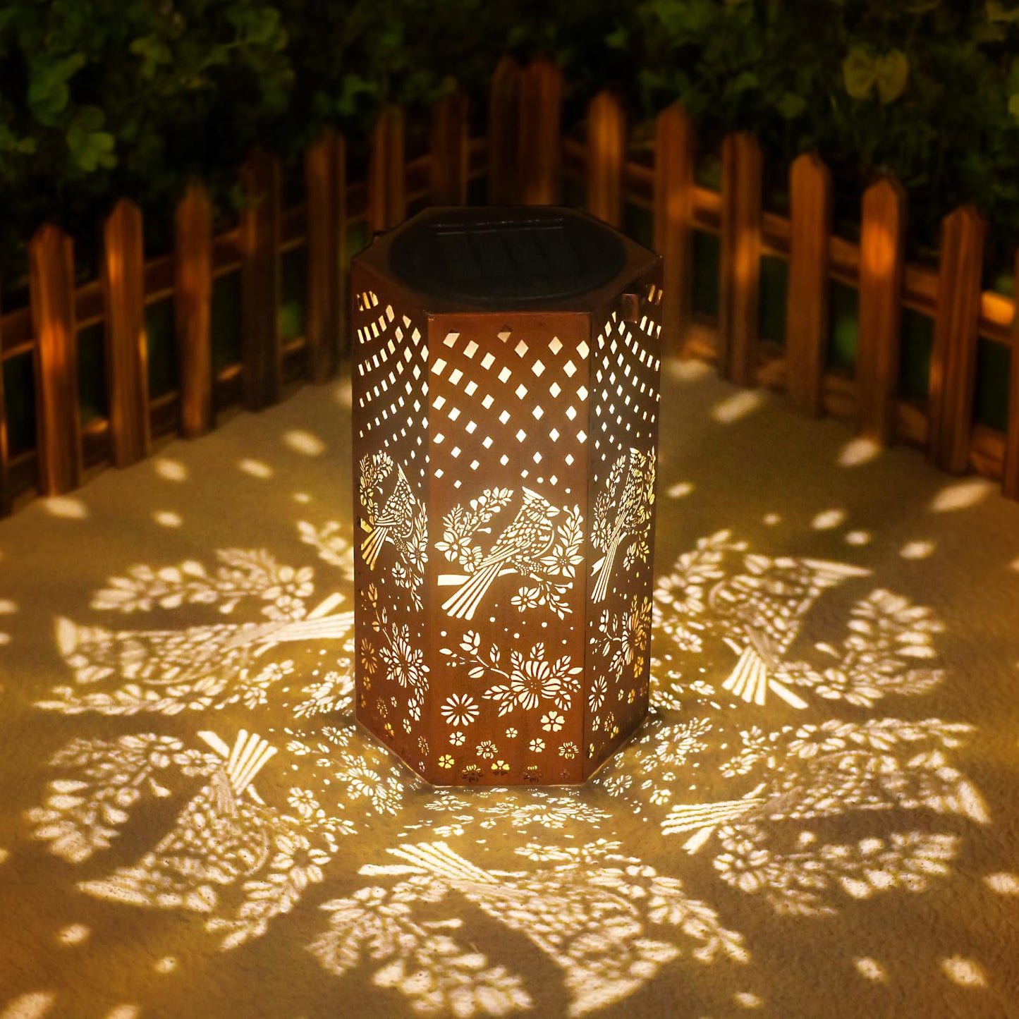 Gifts For Women  Men  Mom  Cardinal Bird Solar Lanterns Outdoor Waterproof - Solar Lights Outdoor Hanging Garden Decor For Outside  Patio  Outdoor  Yard  Lawn  Balcony