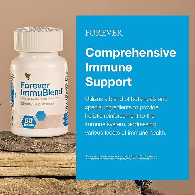 Forever Living - Forever ImmuBlend® Immune Support Supplement – Includes Botanicals, Vitamins D & C, Maitake & Shiitake Mushrooms – 60 Tablets