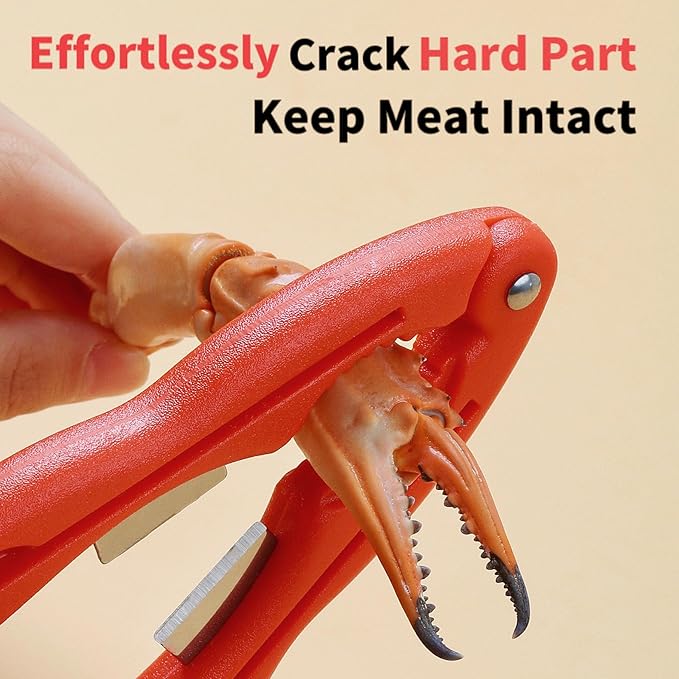 Crab Crackers and Tools Multifunctional Crab Leg Crackers Efficient Lobster Crackers Sturdy Seafood Crackers and Tools Portable Lobster Crackers and Picks Set Crab Claw Crackers Red