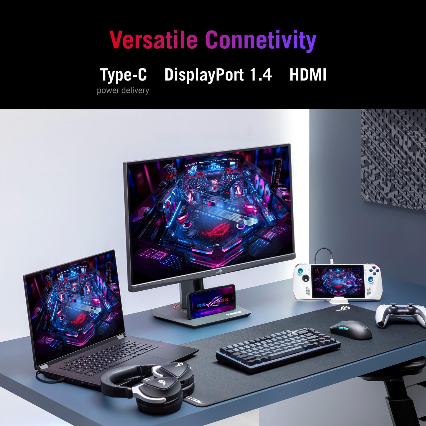 ASUS ROG Strix 27” 4K HDR400 USB-C Gaming Monitor(XG27UCS)–UHD (3840 x 2160), 160Hz, 1ms, Fast IPS,130% sRGB,Extreme Low Motion Blur Sync, G-Sync Compatible, DisplayWidget, Tripod socket, 3yr warranty