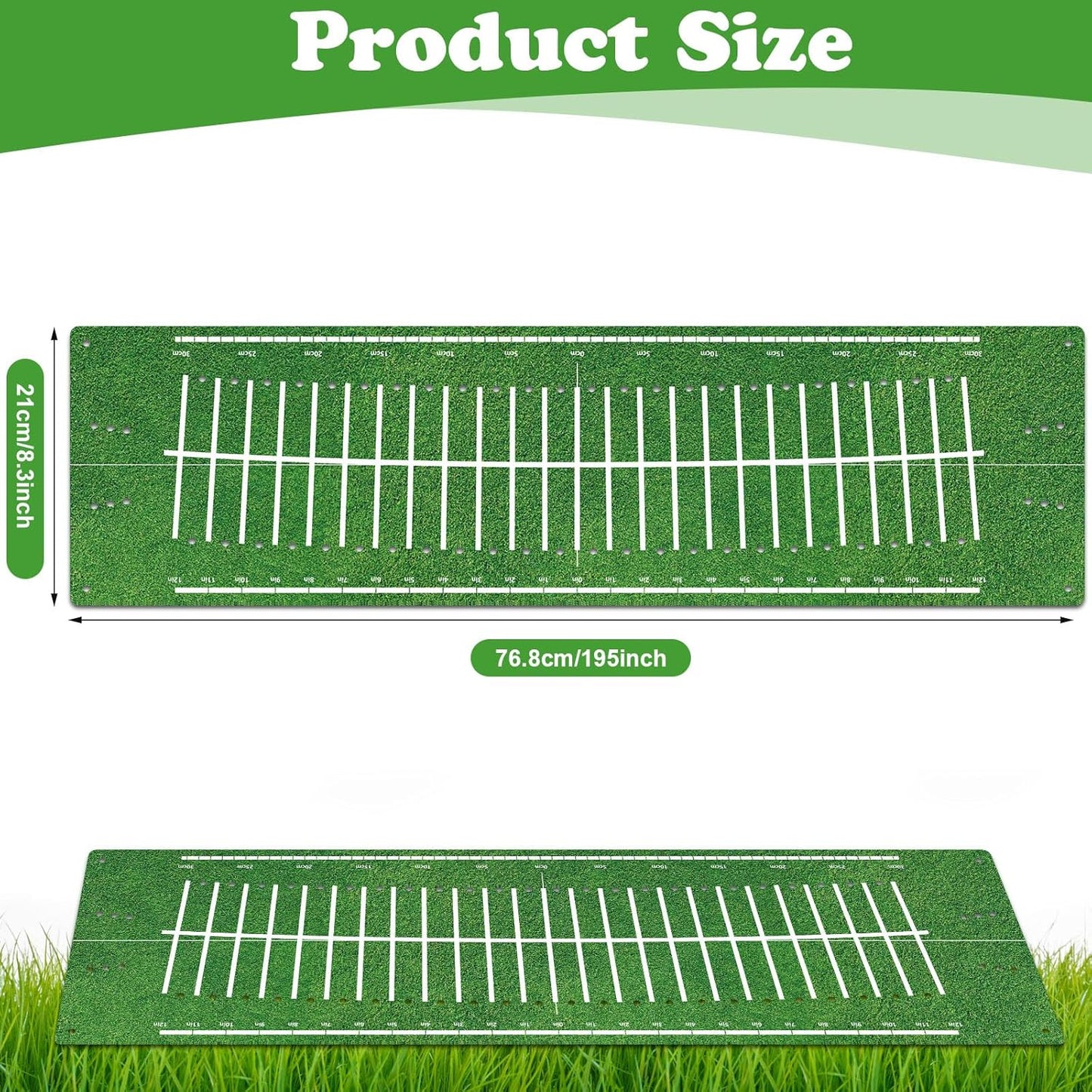 Golf Putting Mats Practice Indoor 30 x 8.27 Inch Golf Putting Practice Training Aid Alignment Track Green Mat Exercise Putter Training Supplies