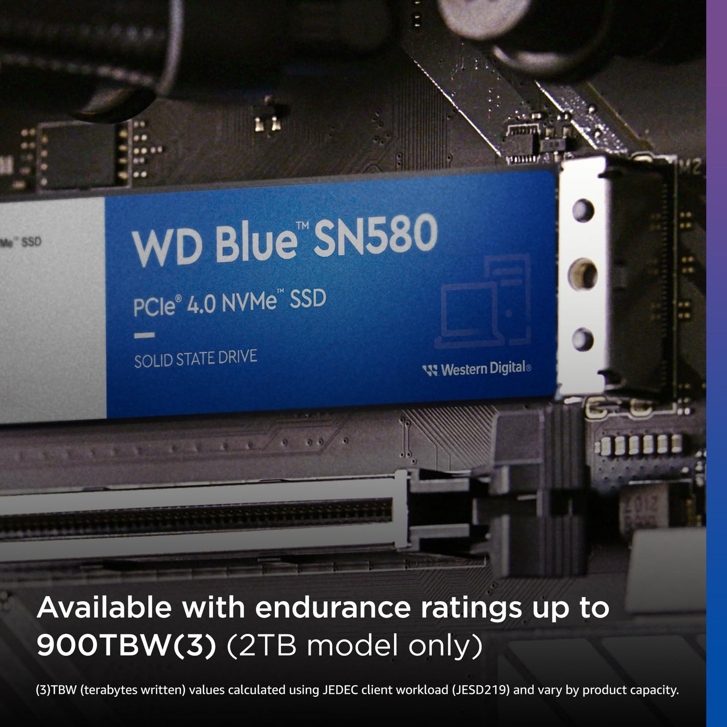 Western Digital 2Tb Wd Blue Sn580 Nvme Internal Solid State Drive Ssd - Gen4 X4 Pcie 16Gb/S, M.2 2280, Up To 4,150 Mb/S - Wds200