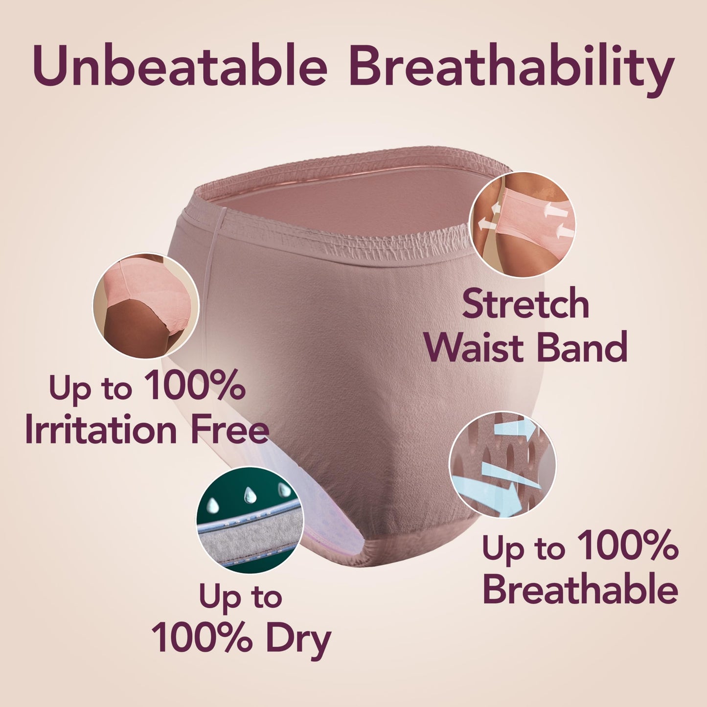 Depend Silhouette Adult Diapers, Incontinence & Postpartum Bladder Leak Underwear for Women, Maximum Absorbency, Extra Large, Pink, 18 Count, Packaging May Vary