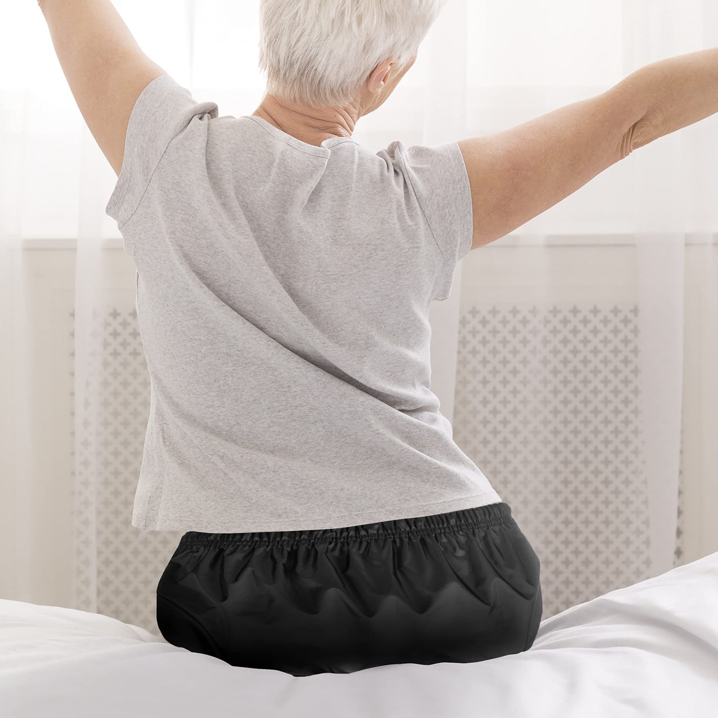 Incontinence Leak-Protection, Washable Pull-On Cover Pant, Advanced Duralite-Cool-Lightweight-Durable- Kleinert's (Black, Medium)