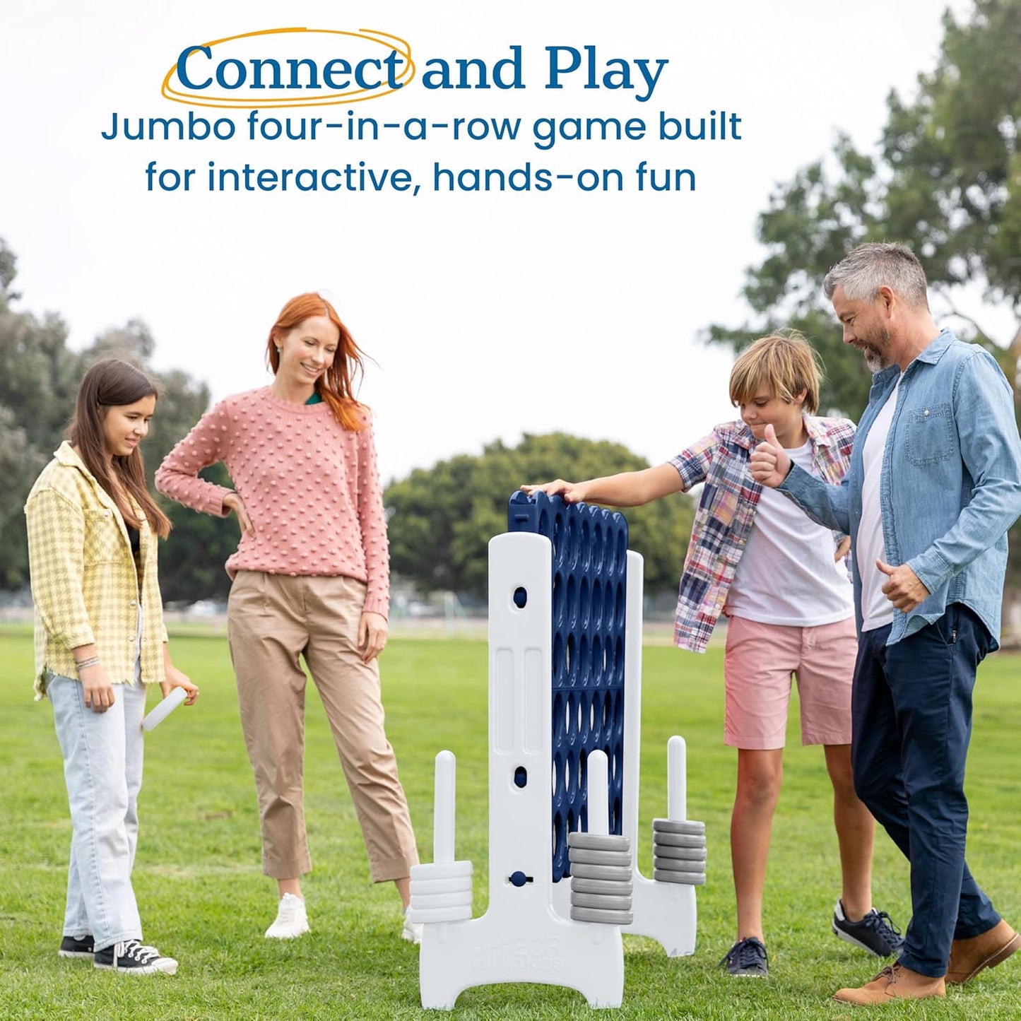 ECR4Kids Jumbo 4-To-Score, Giant Game, Navy/White